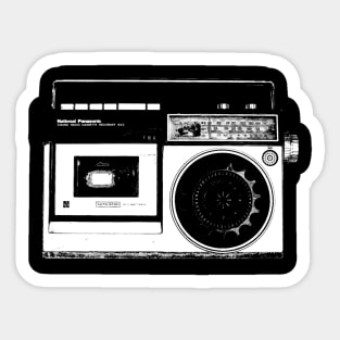 vintage tape recorder Sticker